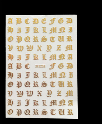 Stickers letras doradas 3262