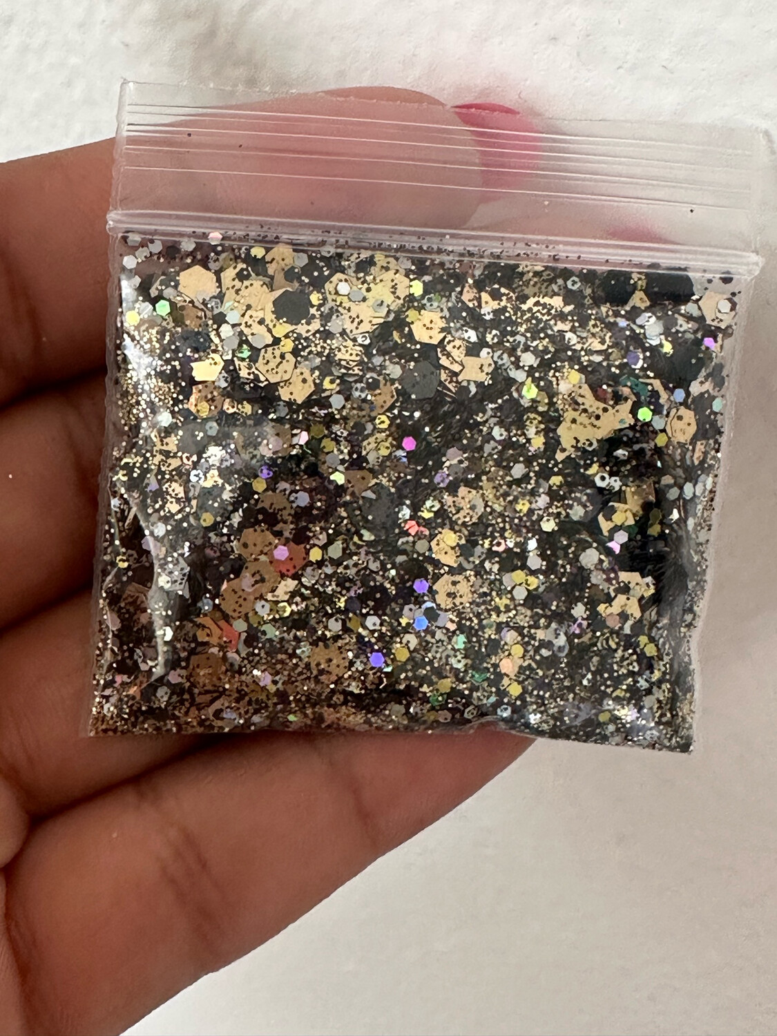 Glitter mix black &amp; gold