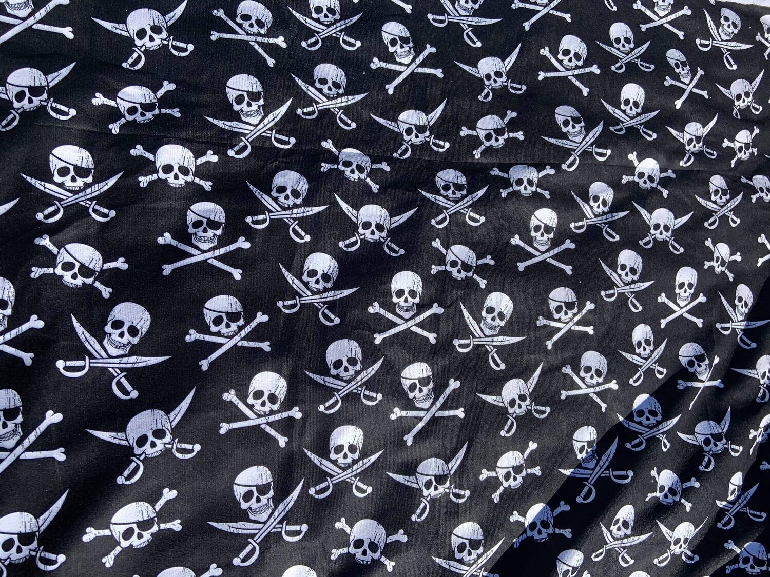 Ratine 100% polyester Squelette Pirate