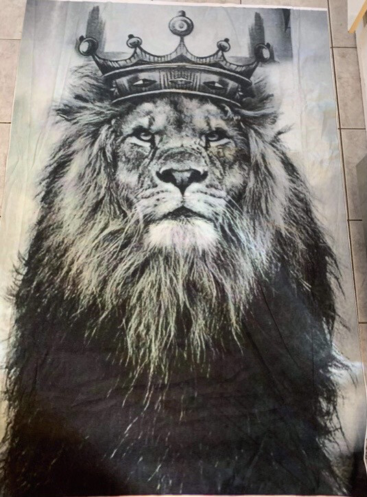 Ratine 100% polyester Lion