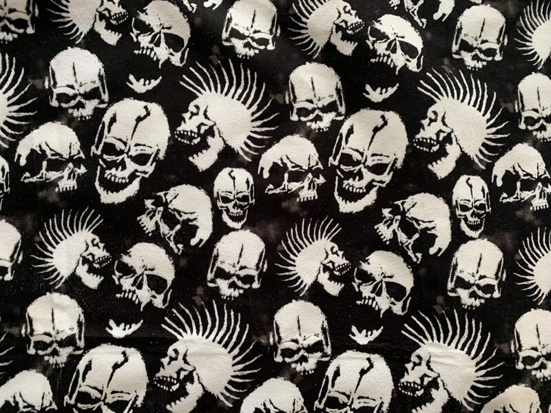 Ratine 100% polyester Squelette punk