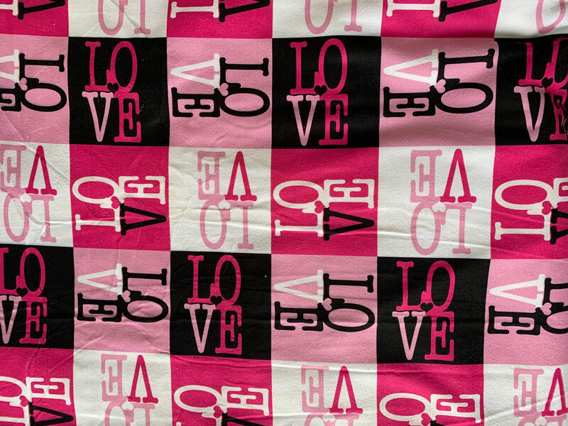 Ratine 100% polyester Love rose