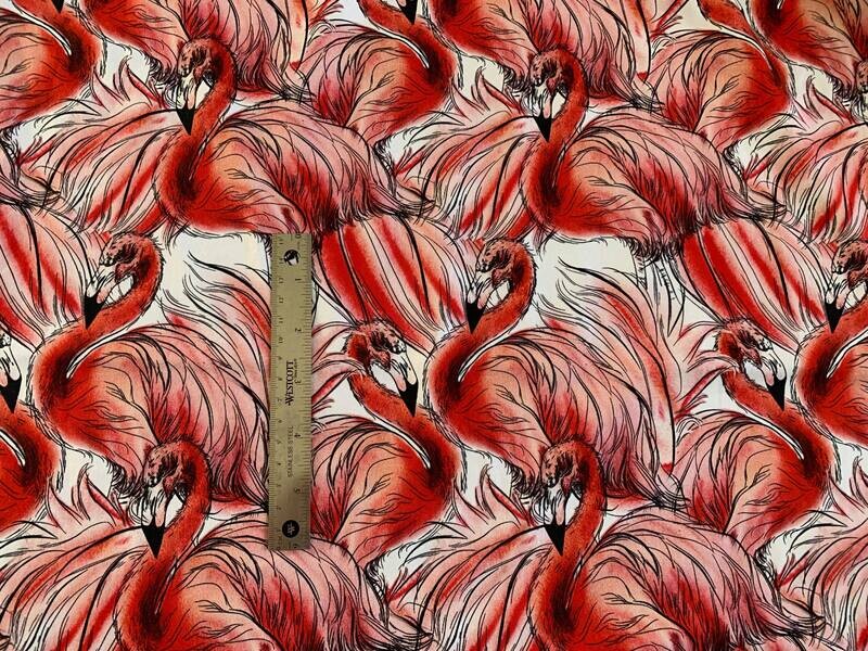 Coton Spandex Flamant Rose