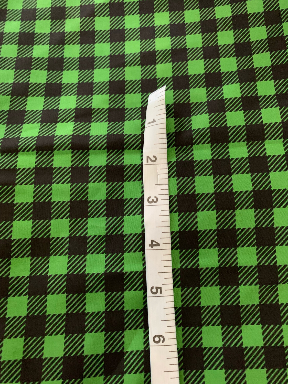 100% coton popeline carreauté vert