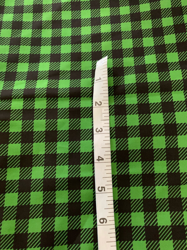 100% coton popeline carreauté vert