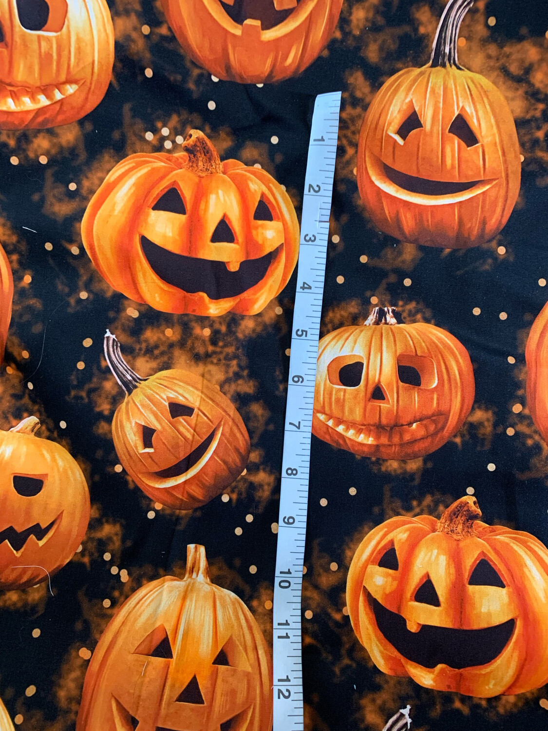 100% coton popeline citrouille halloween