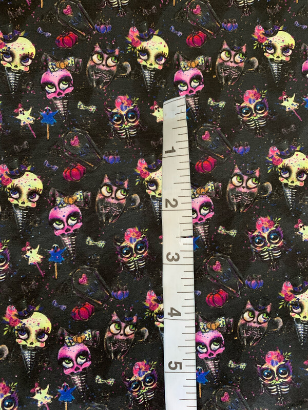 100% coton popeline hibou halloween