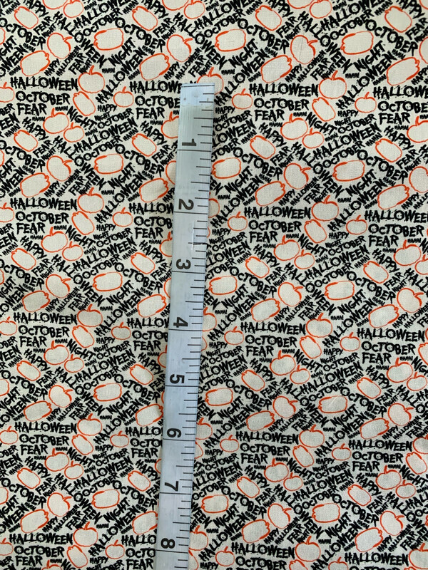 100% coton popeline citrouille halloween