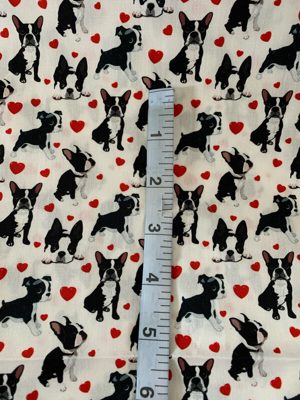 100% coton popeline chien Boston terrier