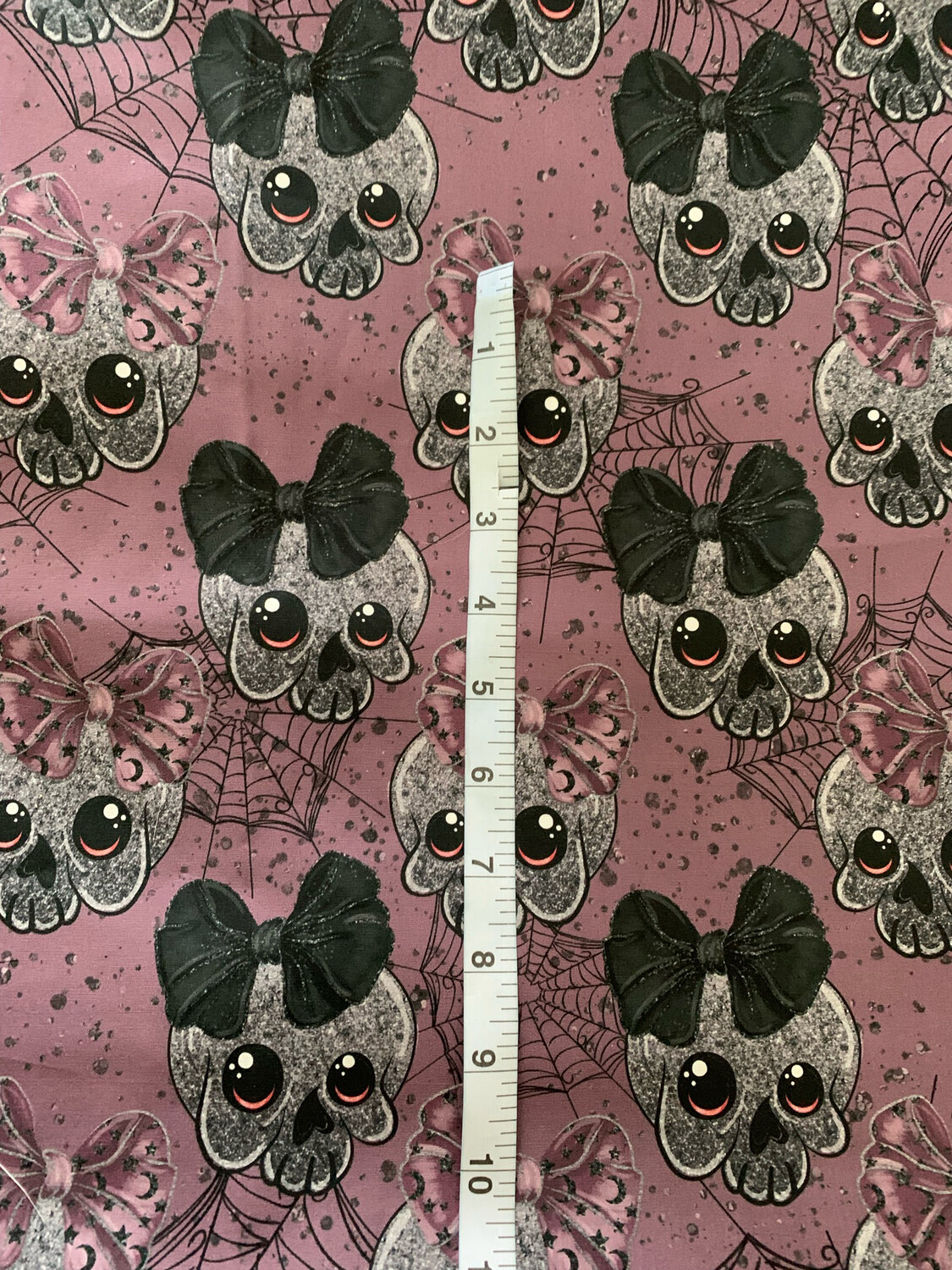 100% coton popeline crâne halloween