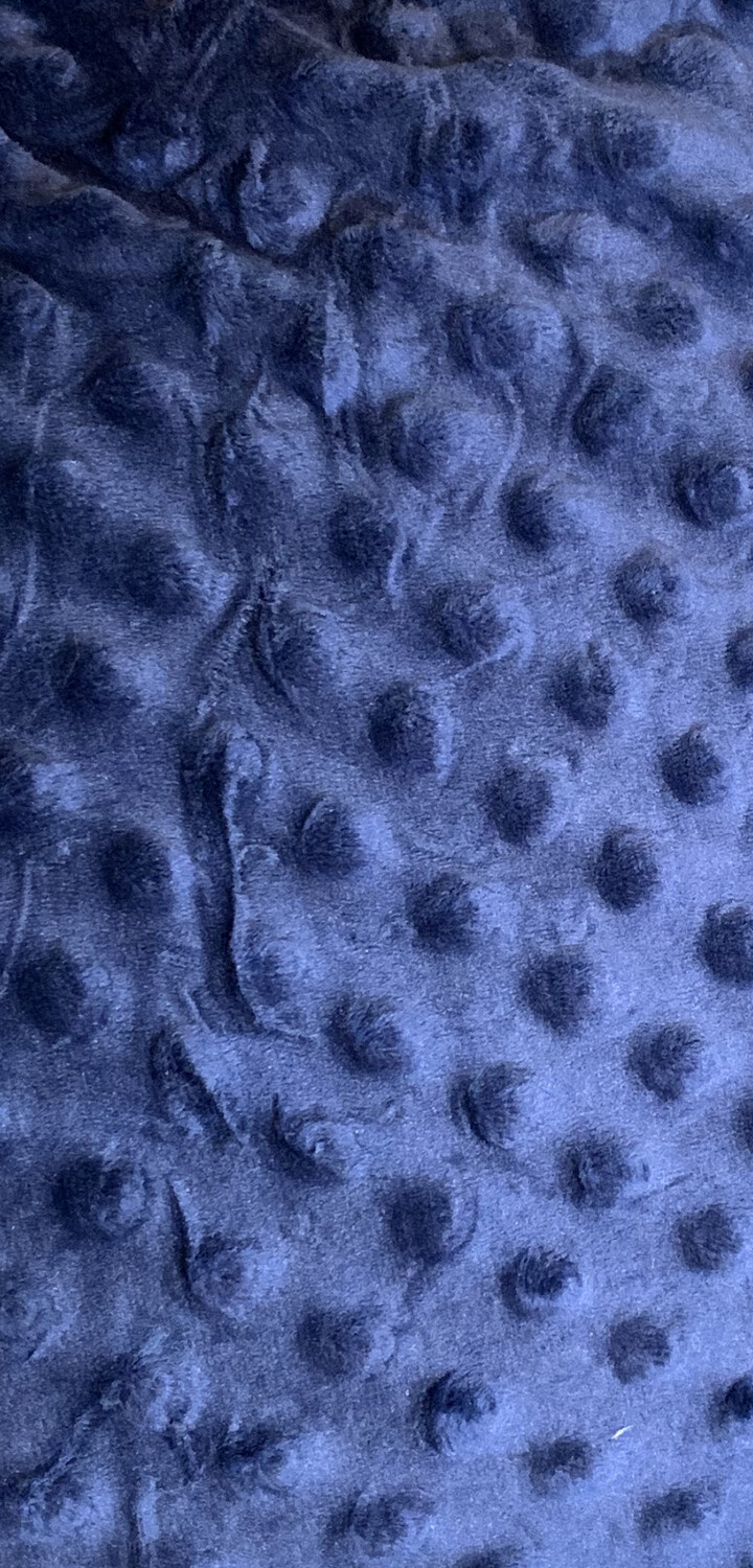 Minky Dot bleu nuit/marin D18