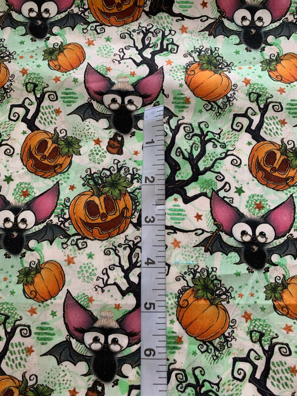 100% coton popeline chauve-souris Halloween