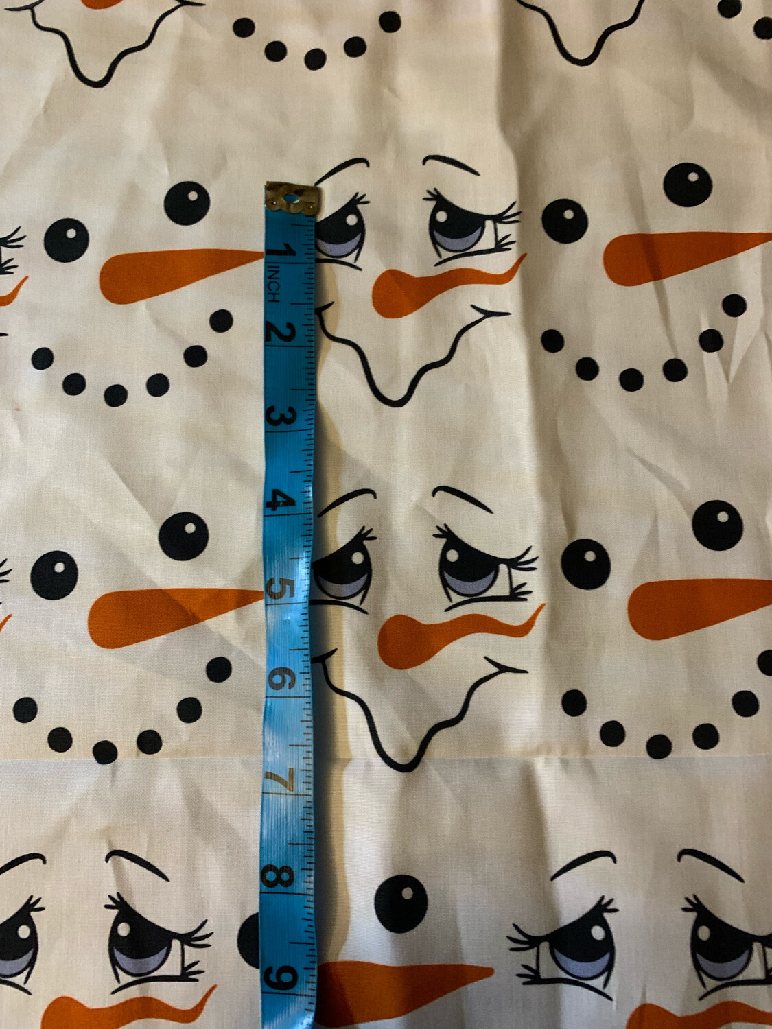 100% coton popeline bonhomme de neige noël