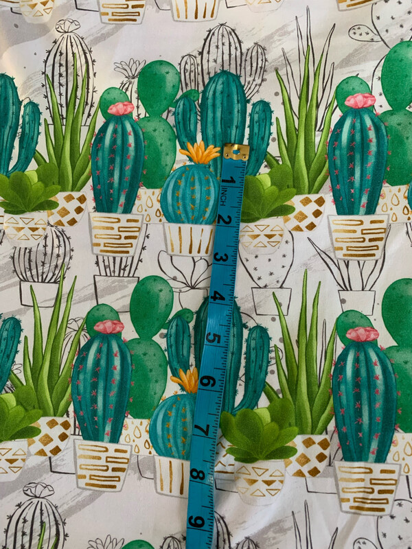 Coton spandex cactus 35 pouce
