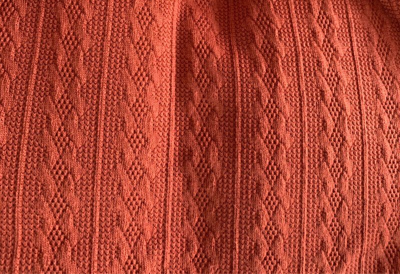 Lainage en polyester de luxe rouille