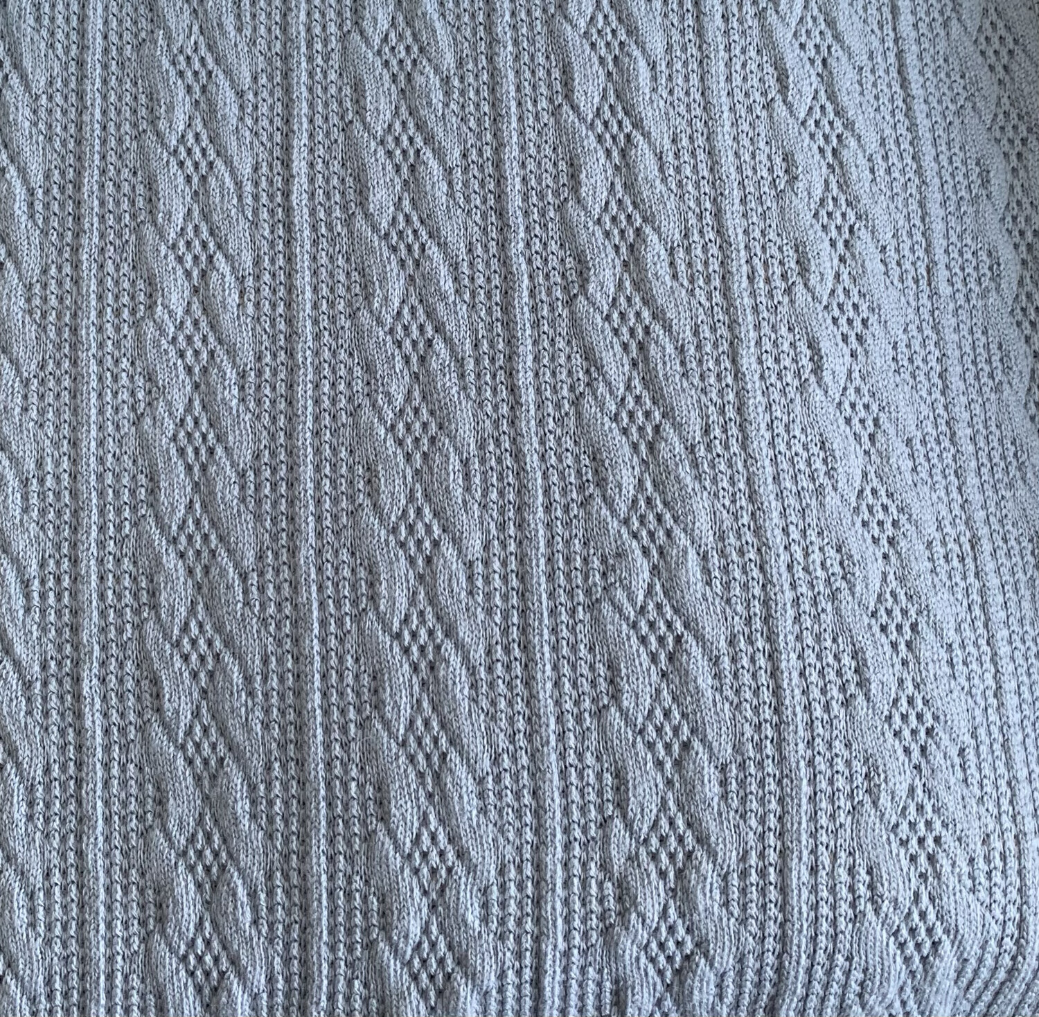 Lainage en polyester de luxe bleu gris