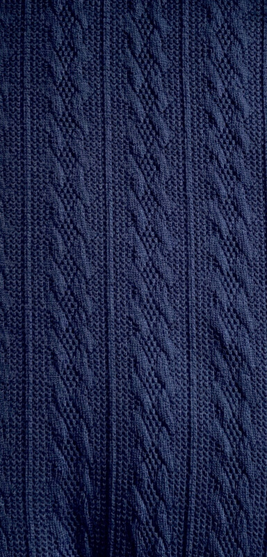 Lainage en polyester de luxe bleu marin