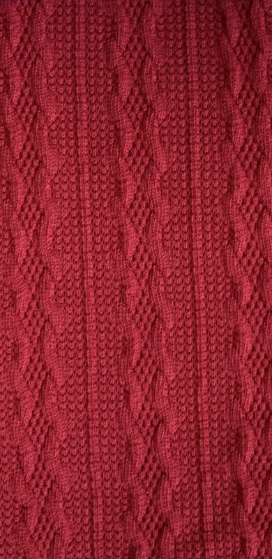 Lainage en polyester de luxe rouge vin