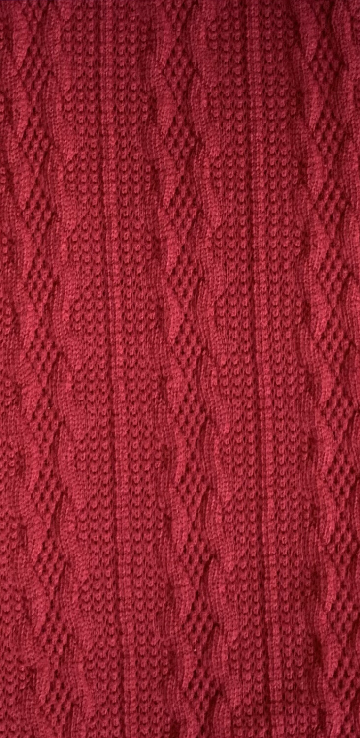 Lainage en polyester de luxe rouge vin