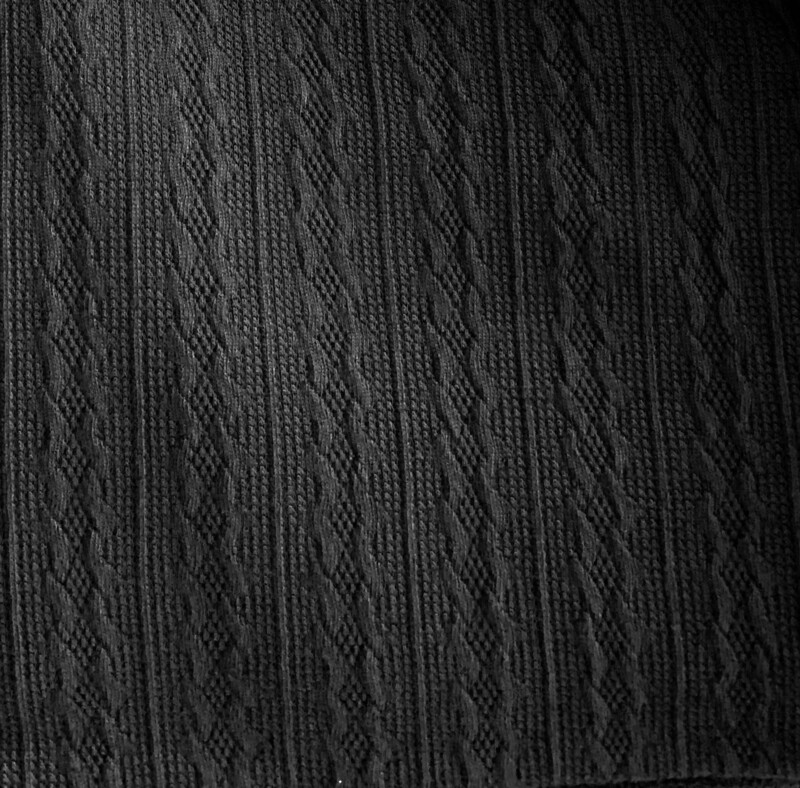 Lainage en polyester de luxe noir