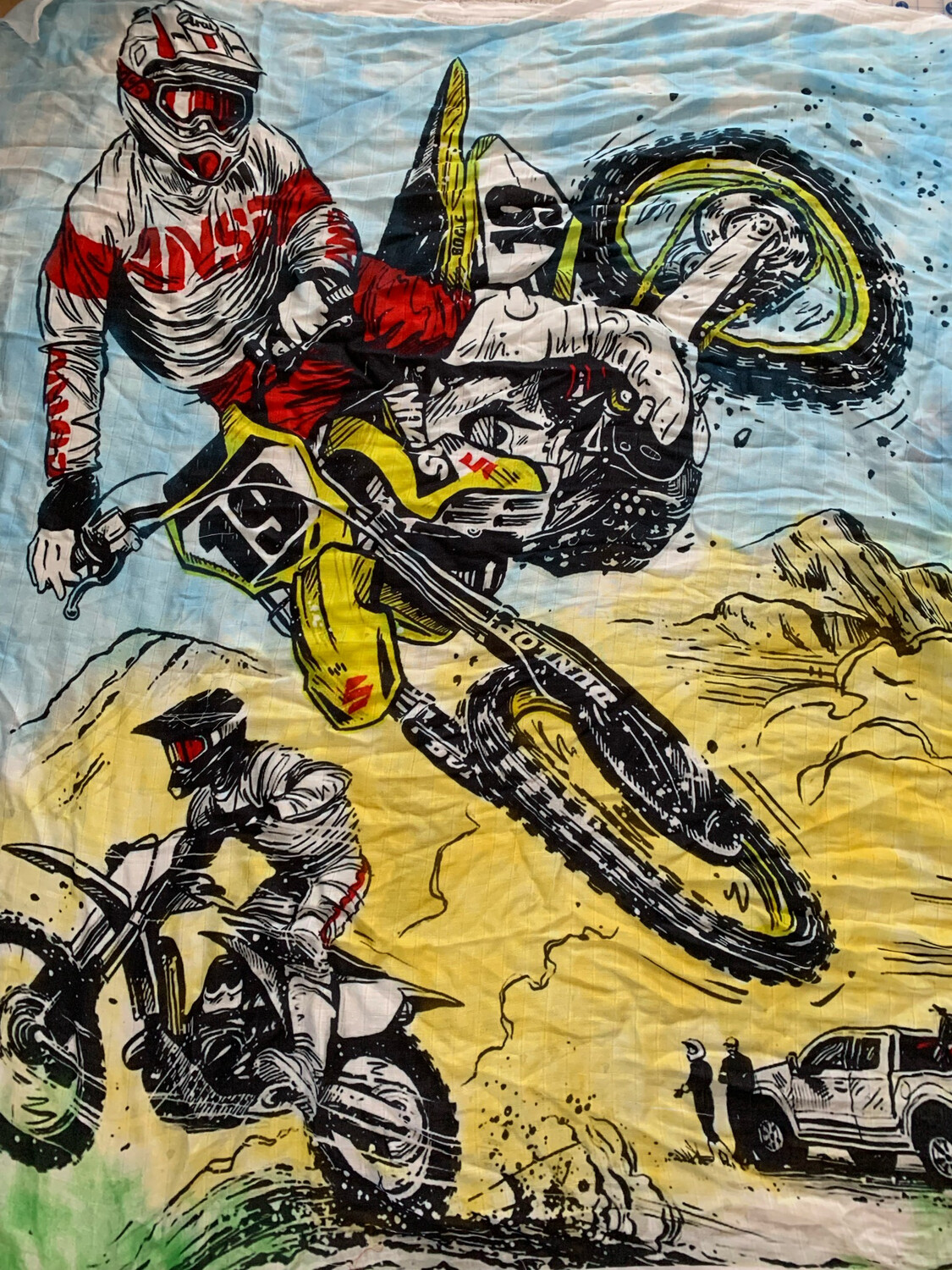 Mousseline moto cross
