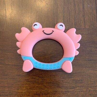Jouet de dentition crabe, Couleur: Rose