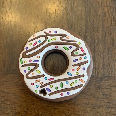 Jouet de dentition beigne, Couleur: chocolat-blanc