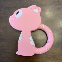 Jouet de dentition chat, Couleur: Rose