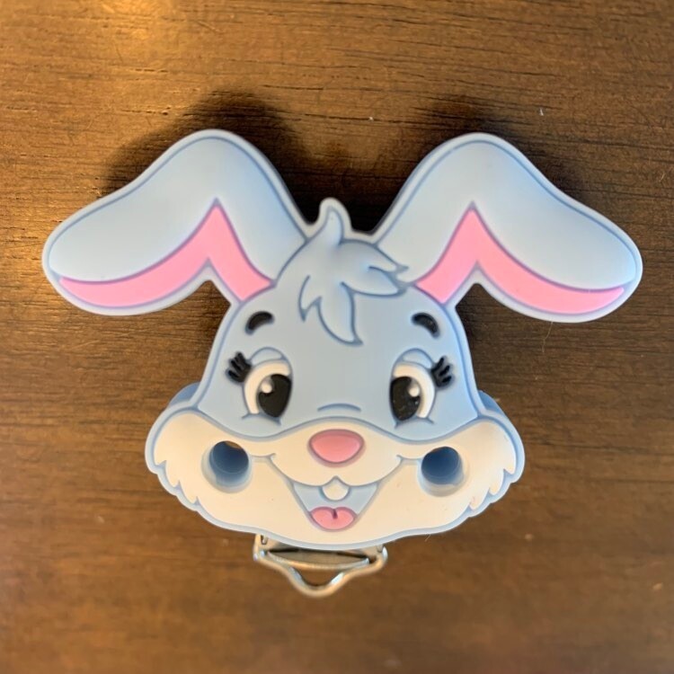 Attache suce lapin, couleur: bleu