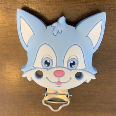 Attache suce renard, couleur: bleu