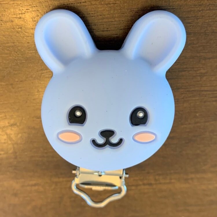 Attache suce lapin, couleur: bleu