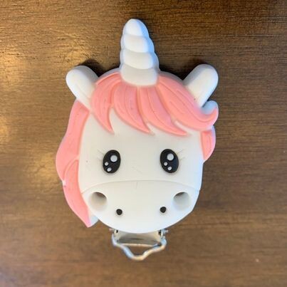 Attache suce licorne, couleur: rose