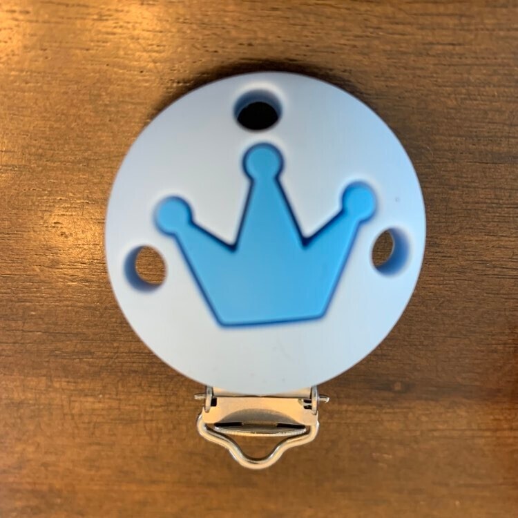 Attache suce couronne, couleur: bleu