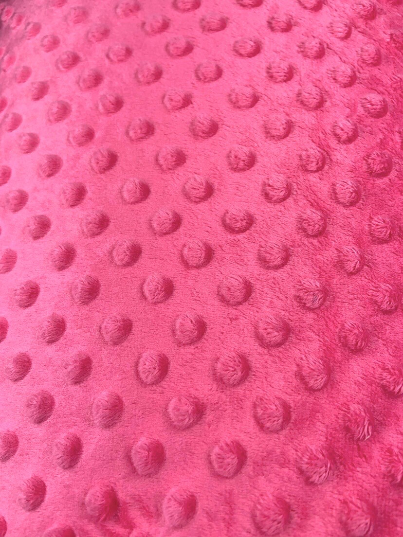 Minky Dot rose D04