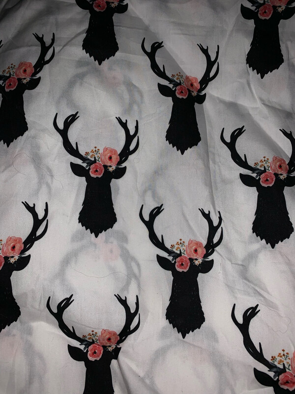 100% coton popeline cerf