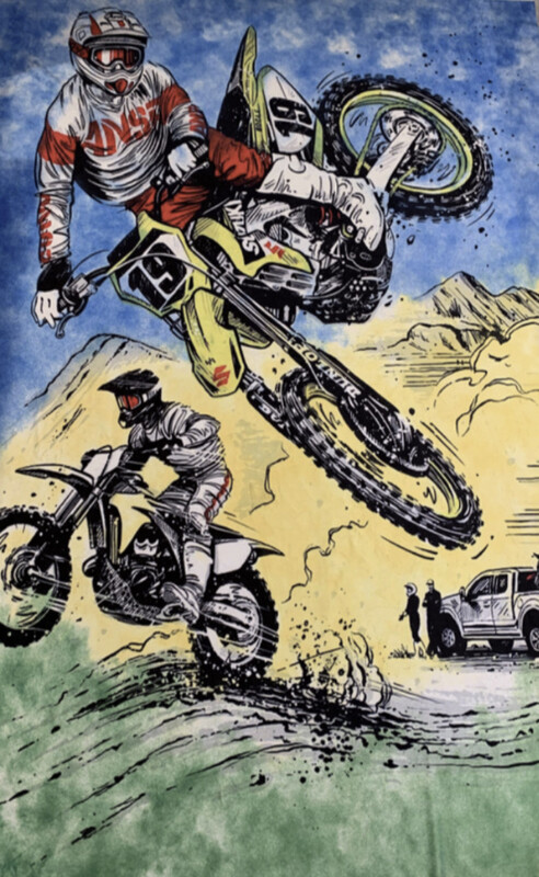 Ratine 100 % polyester moto cross