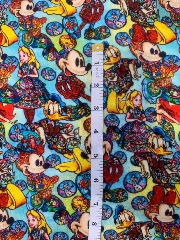 Mousseline de coton mickey et amis