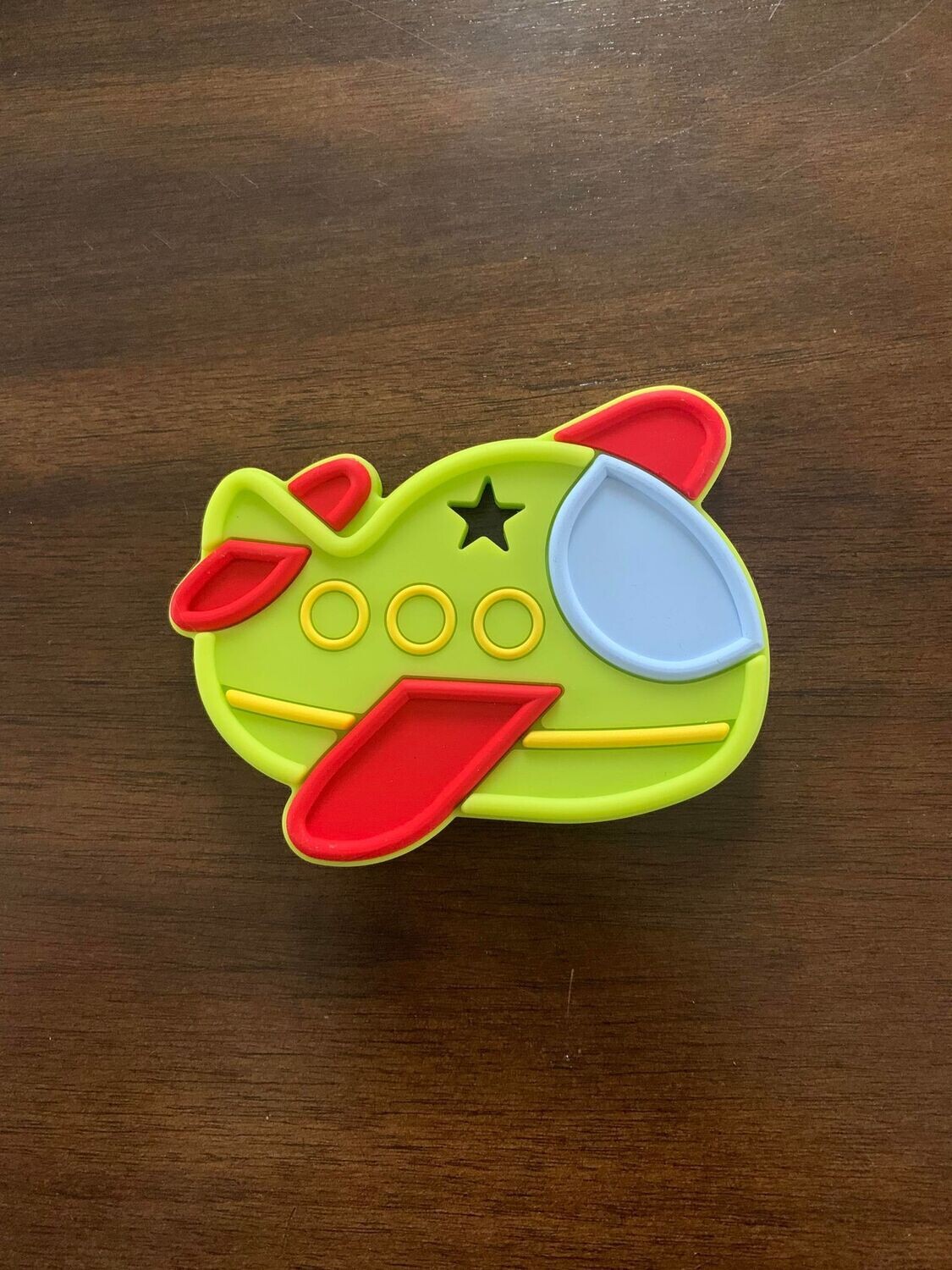 Jouet de dentition avion, Couleur: Vert