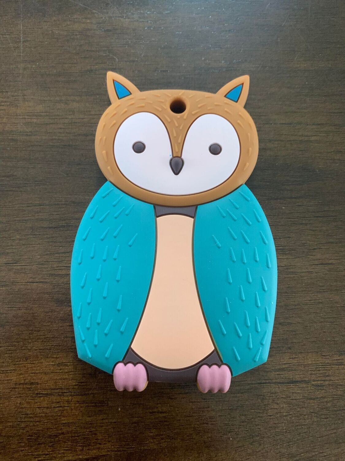 Jouet de dentition hibou, Couleur: brun caramel