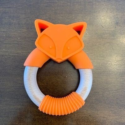 jouet de dentition renard, Couleur: orange