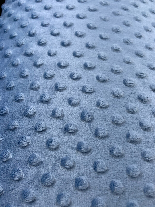 Minky Dot bleu azure D14