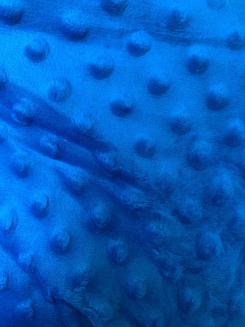 Minky Dot bleu lapis