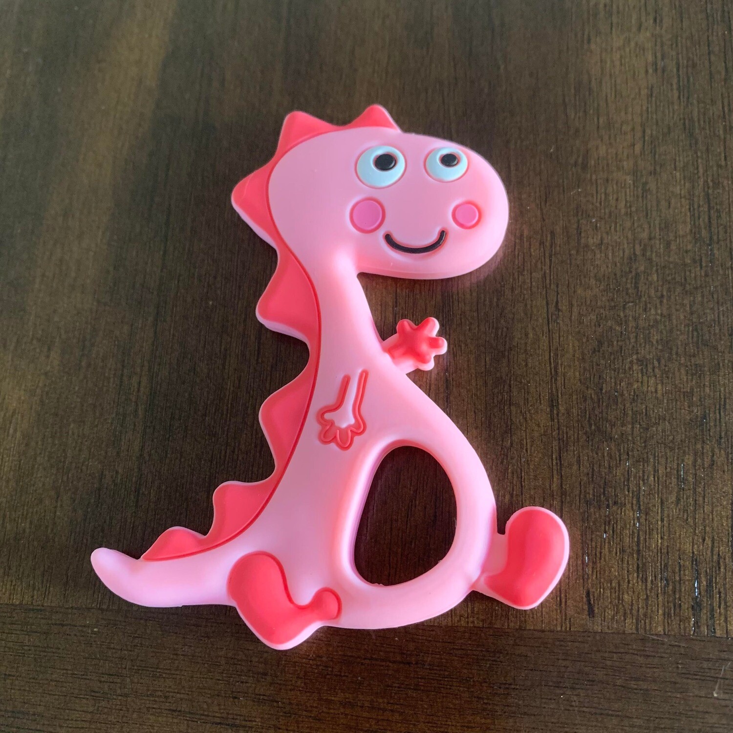 Jouet de dentition dinosaure, Couleur: Rose