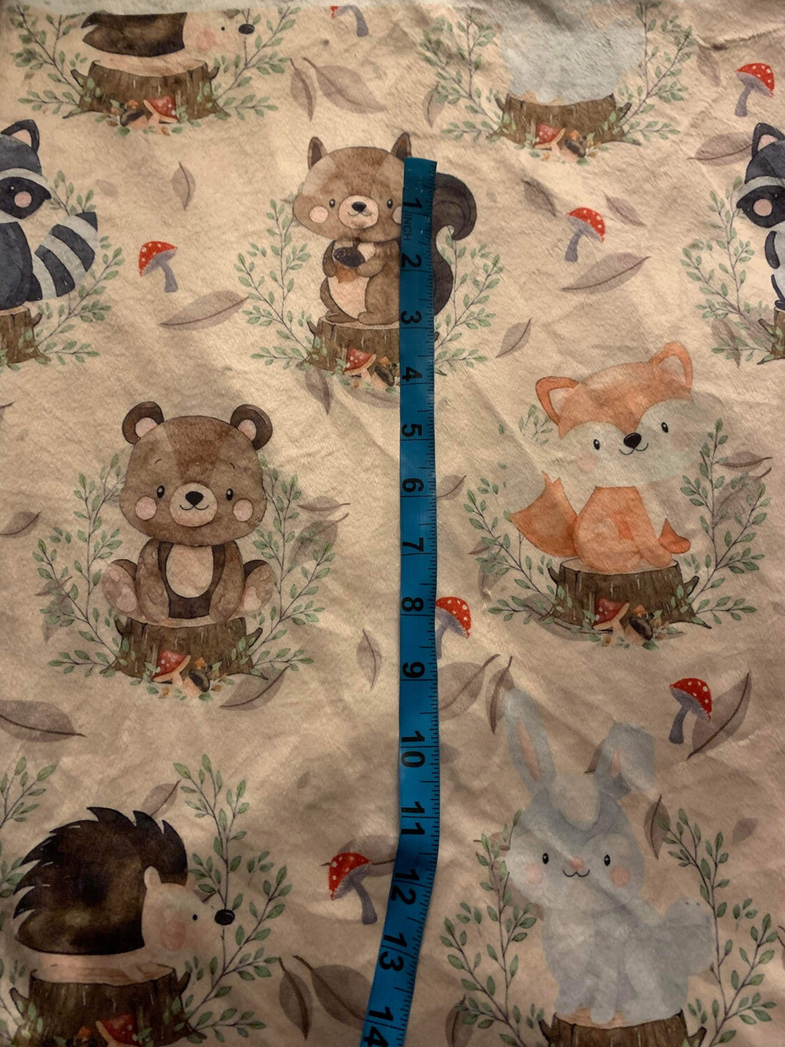 Minky animaux forêt