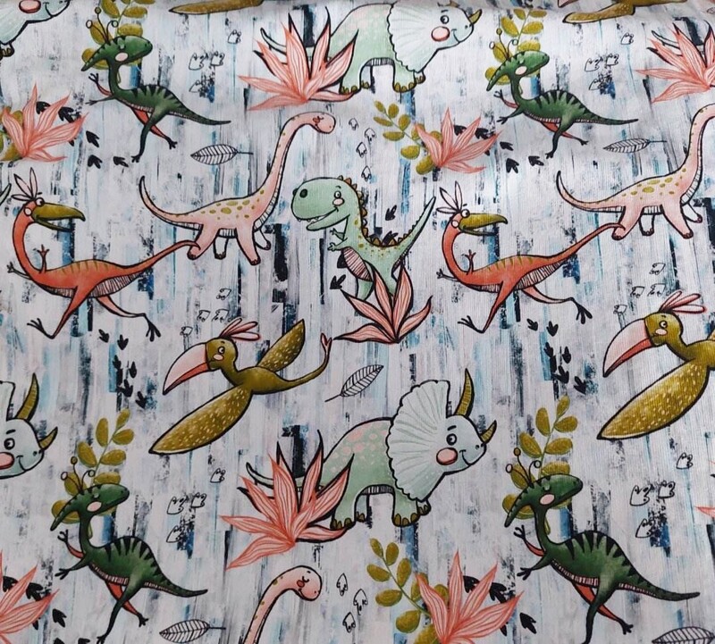 Coton Spandex Dinosaure