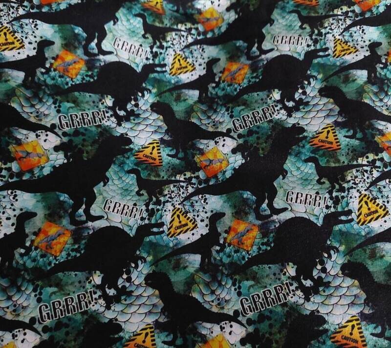 Coton Spandex Dinosaure