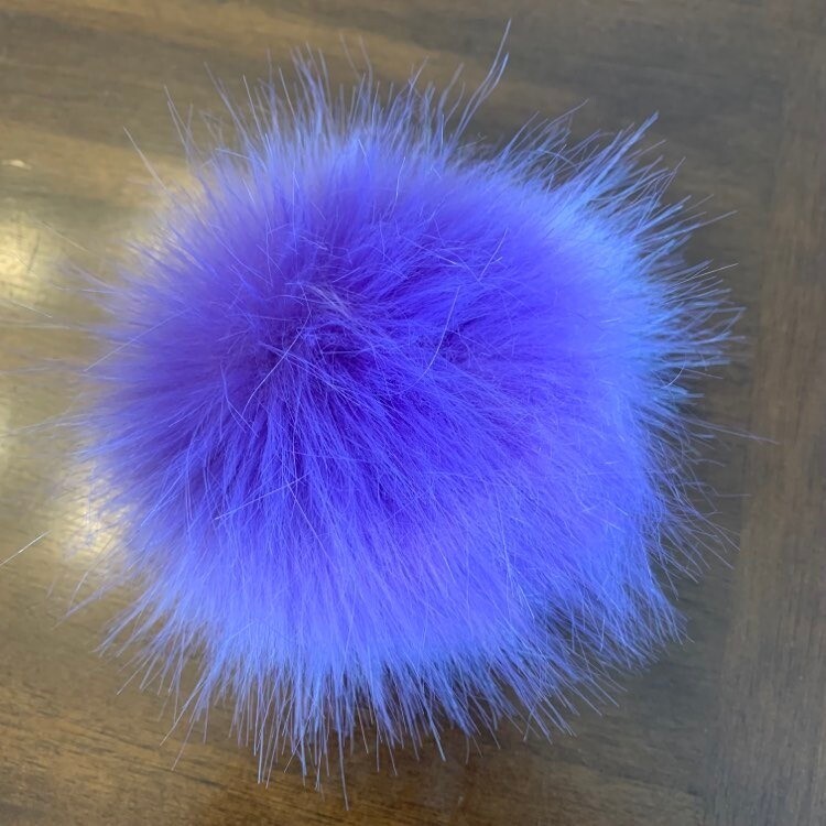 Pompon fausse fourrure de Renard mauve