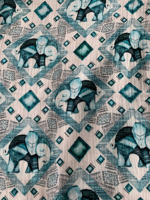 Mousseline de coton éléphant