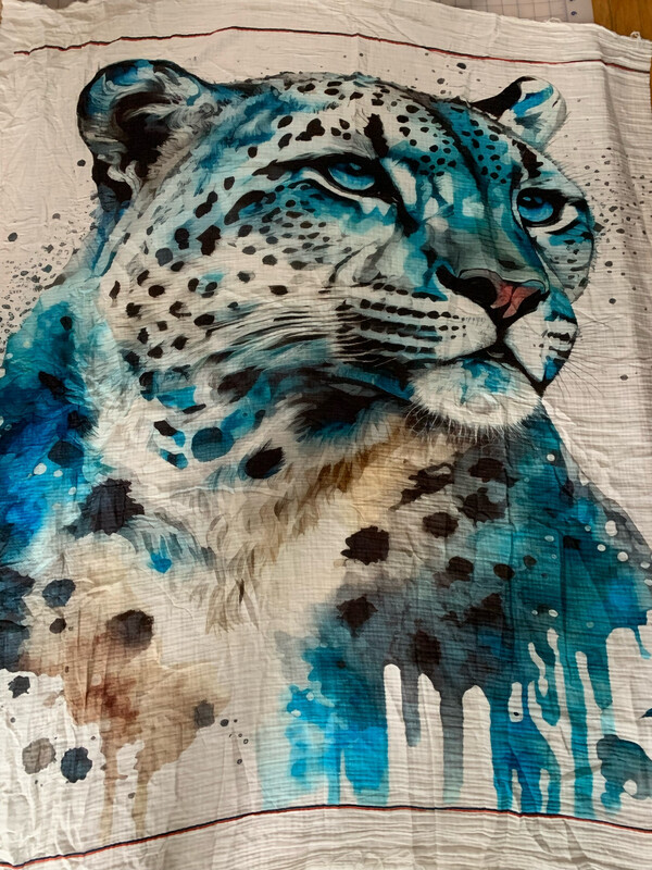Mousseline de coton léopard