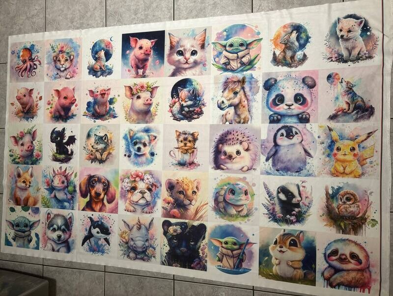 Panneau pour débarbouillette animaux
